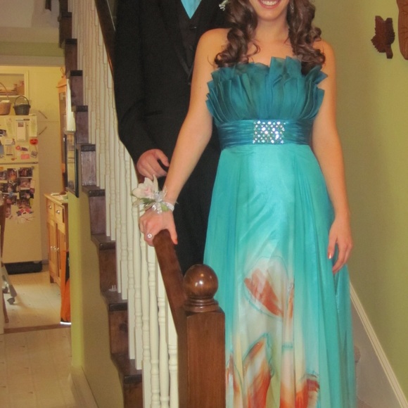 Sherri Hill Hand Painted Gown - Picture 3 of 4